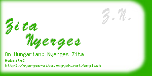 zita nyerges business card